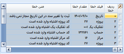 خطا هنگام وارد کردن اطلاعات از اکسل