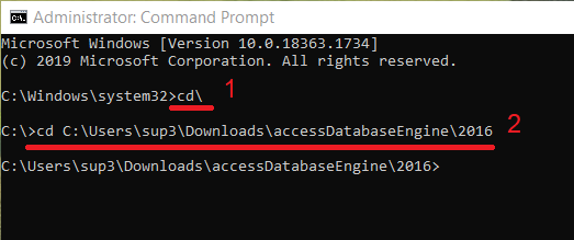 نصب از طریق کامند