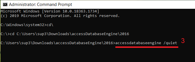 نصب از طریق کامند